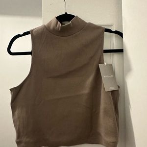 Everlane mock neck crop tank